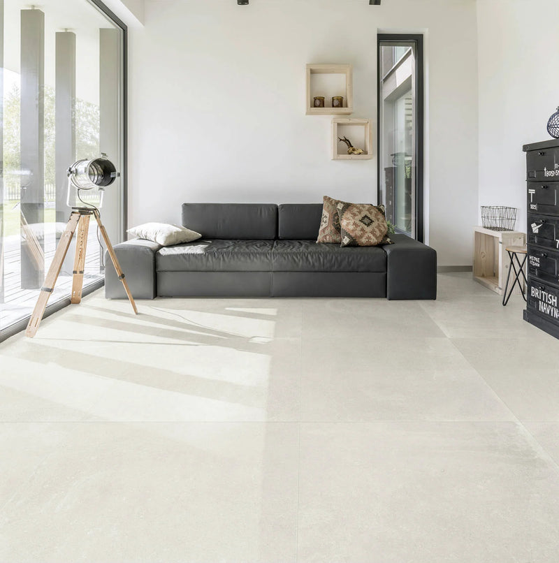 Etik White 12x24 Rectified Porcelain Tile