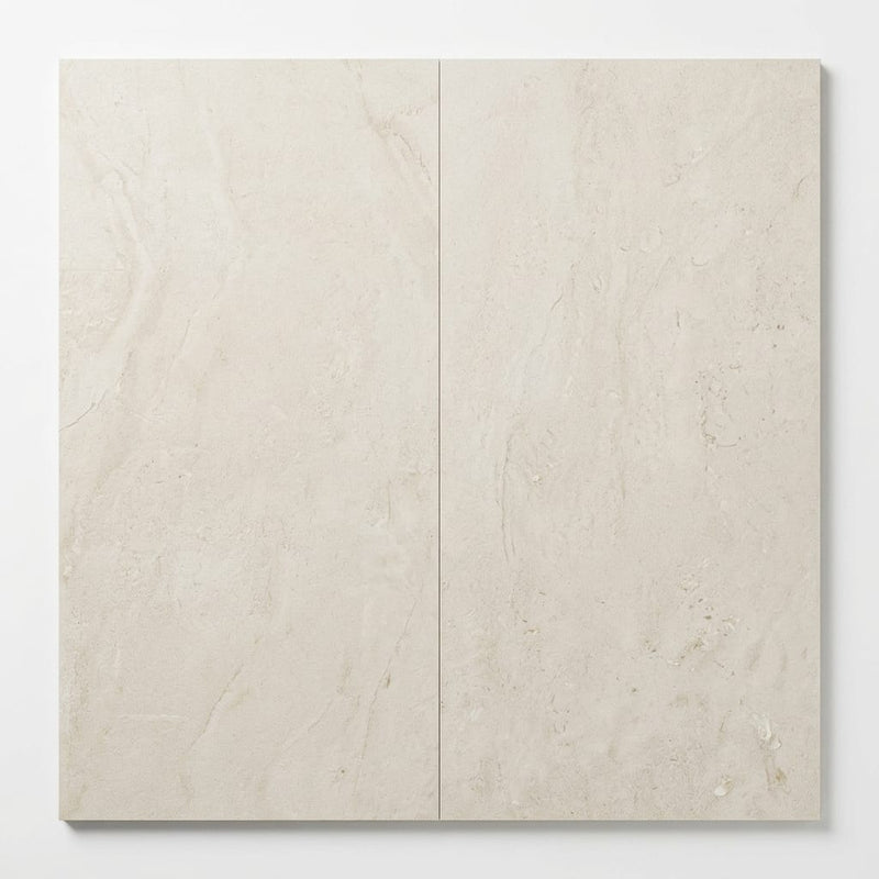 Euro White Honed 18x36 Honed Limestone Tile close-up
