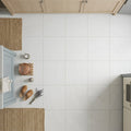 Euro White Honed 24x24 Honed Limestone Tile — Kitchen floor