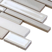 Everest Interlocking Pattern Misc. 0.31 Inch Porcelain Stone Blend Mosaic Tile