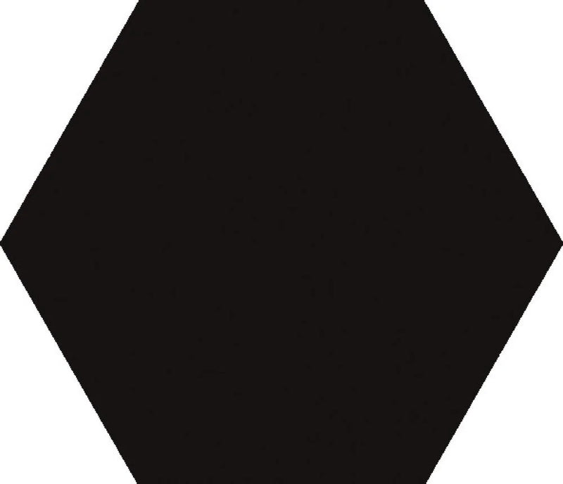 Exa Black 5.9x6.7 Hexagon Ceramic Tile