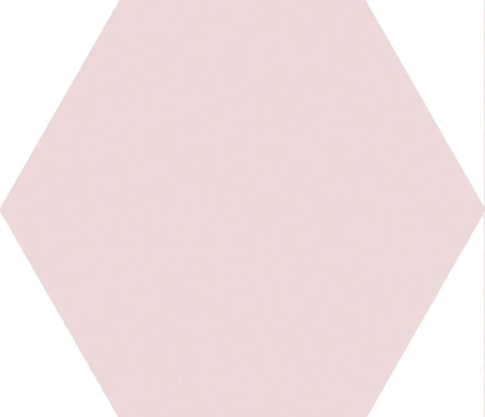Exa Dusty Pink 5.9x6.7 Hexagon Ceramic Tile — Solidshape