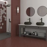 Exa Garnet 5.9x6.7 Hexagon Ceramic Tile