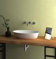 Exa Mustard 5.9x6.7 Hexagon Matte Porcelain Tile