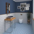 Exa Sky 5.9x6.7 Hexagon Matte Porcelain Tile