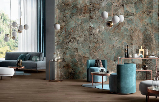 Exotic Stone Amazzonite 2x2 - 12x12 Polished Porcelain Mosaic