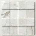 Exotic Stone Da Vinci White 2x2 - 12x12 Polished Marble Mosaic close-up