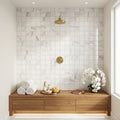Exotic Stone Da Vinci White 2x2 - 12x12 Polished Marble Mosaic — Spa spa interior