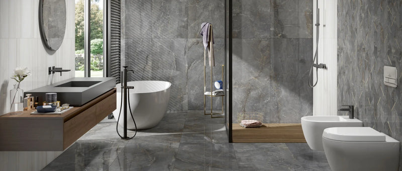Exotic Stone Grey Soveraya 2x2 - 12x12 Polished Porcelain Mosaic