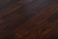 Exotic Walnut Dark 4-3/4 in x Random Length (12 in - 48 in) Plank Handscraped, Urethane Engineered Walnut Hardwood Flooring