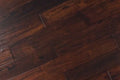 Exotic Walnut Dark 4-3/4 in x Random Length (12 in - 48 in) Plank Handscraped, Urethane Engineered Walnut Hardwood Flooring