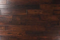 Exotic Walnut Dark 4-3/4 in x Random Length (12 in - 48 in) Plank Handscraped, Urethane Engineered Walnut Hardwood Flooring