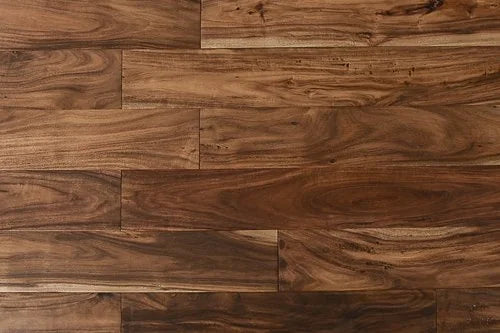 Exotic Walnut Natural 4-3/4 in x Random Length (12 in - 48 in) Plank Smooth, Urethane Engineered Walnut Hardwood Flooring