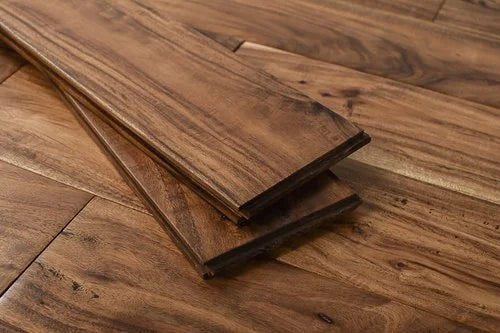 Exotic Walnut Natural 4-3/4 in x Random Length (12 in - 48 in) Plank Smooth, Urethane Engineered Walnut Hardwood Flooring