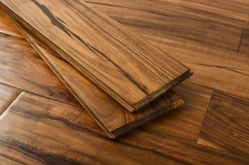 Ex. Walnut / Acacia Exotic Walnut Golden 4-3/4xRL (12-48) Hand-Scraped Urethane Walnut Wood Flooring