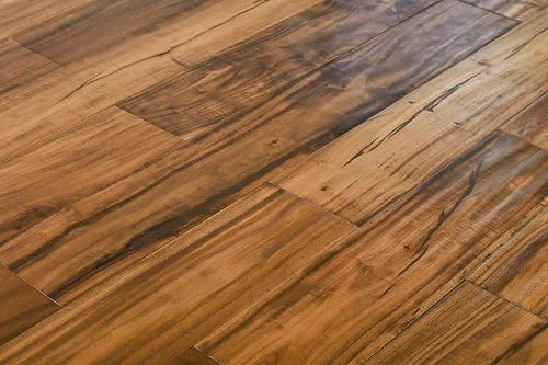 Ex. Walnut / Acacia Exotic Walnut Golden 4-3/4xRL (12-48) Hand-Scraped Urethane Walnut Wood Flooring