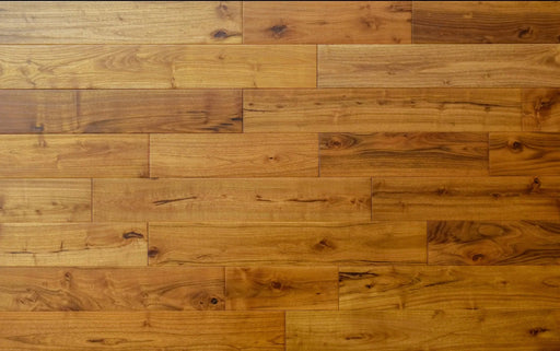 Exotics Mongolian Teak / Sophora 4-3/4xRL(12-48) Plank Handscraped Urethane Solid Hardwood Flooring