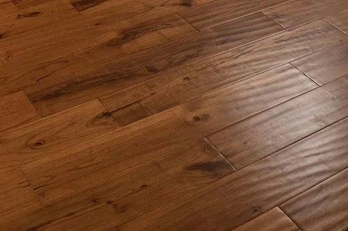 Exotics Mongolian Teak / Sophora 4-3/4xRL(12-48) Plank Handscraped Urethane Solid Hardwood Flooring