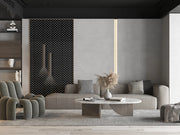 Fan Black Glossy 12x12 Gloss Porcelain Mosaic Tile