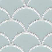 Fan Grey Glossy 12x12 Gloss Porcelain Mosaic Tile