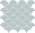 Fan Grey Glossy 12x12 Gloss Porcelain Mosaic Tile