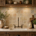 Fantastico 04x04 Tumbled Travertine Tile 4x4 — Kitchen backsplash