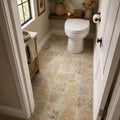 Fantastico 06x06 Tumbled Travertine Tile 6x6 — Bathroom floor