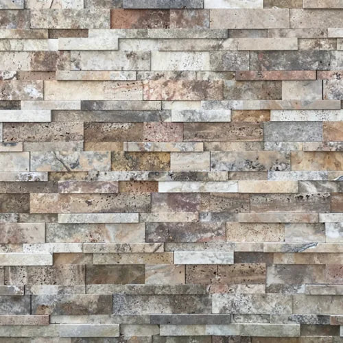 Fantastico Irregular Travertine Veneer Corner Ledger Stone
