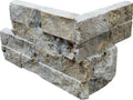 Fantastico 10x5.75x06 Split-Face Travertine Corner Ledger Stone