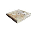Fantastico 12x12 Unfilled & Honed Travertine Single Bullnose Dark Batch Pool Coping