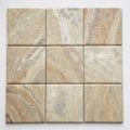 Fantastico Coping Travertine Tile in Unfilled 12x12 Honed Bullnose close-up