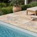 Fantastico Coping Travertine Stone in Unfilled Honed 12x18 16x24 pool coping — Swimming Pool pool edge drop-face coping