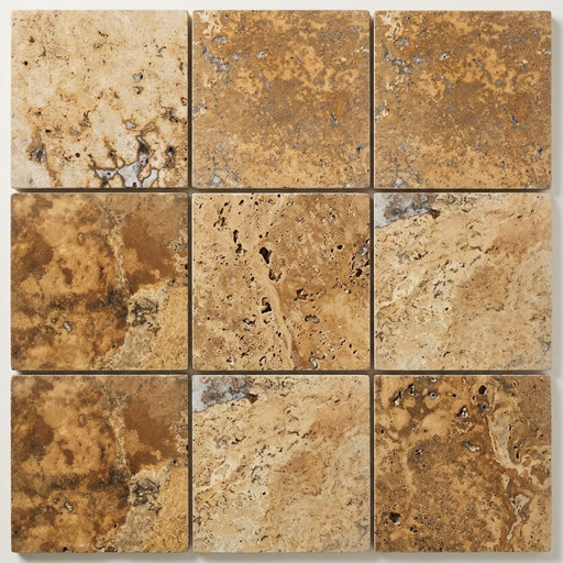 Fantastico Travertine Tile 12x12 Unfilled, Honed close-up