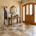 Fantastico Travertine Tile 16x16 Tumbled — Foyer floor
