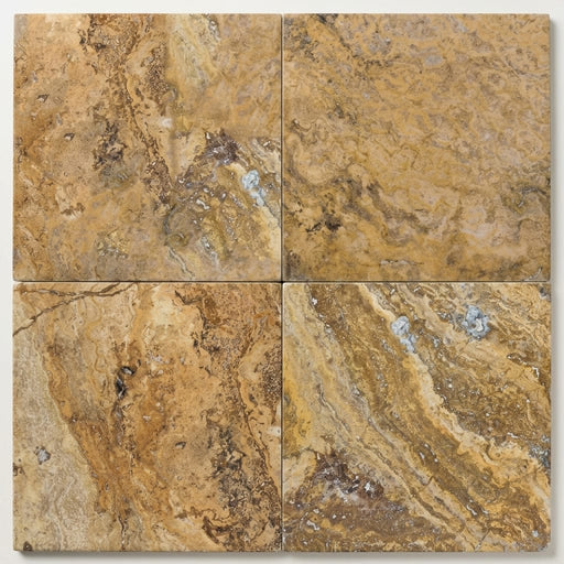 Fantastico Travertine Tile 18x18 Filled, Honed close-up