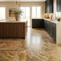 Fantastico Travertine Tile 18x18 Filled, Honed — Kitchen floor