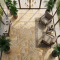 Fantastico Travertine Tile 18x18 Filled, Honed — Sunroom floor