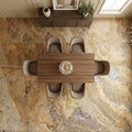 Fantastico Travertine Tile 24x24 Filled, Honed — Dining Room floor