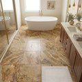 Fantastico Travertine Tile 24x24 Filled, Honed — Primary Bath floor