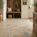 Fantastico Travertine Tile 6x6 Tumbled — Mudroom floor