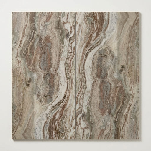 Fantasy Brown 12x24 Satin Marble Tile close-up