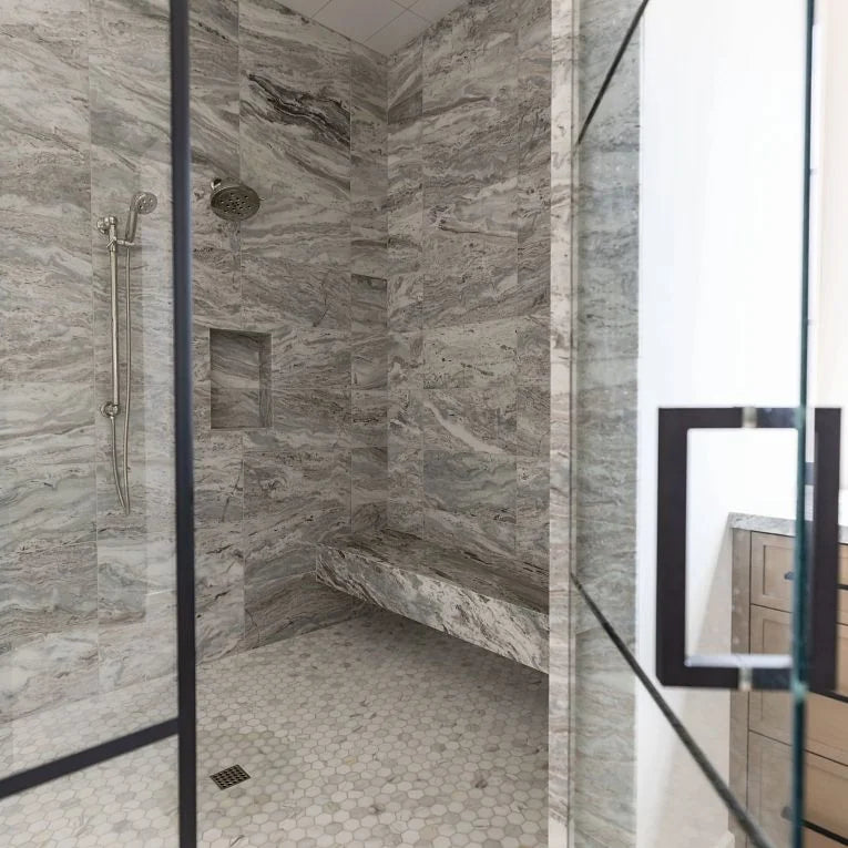 Fantasy Brown 2x2 Honed Marble Mosaic