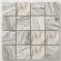 Fantasy Brown 2x2 Honed Marble Mosaic close-up
