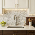 Fantasy Brown 2x2 Honed Marble Mosaic — Kitchen backsplash