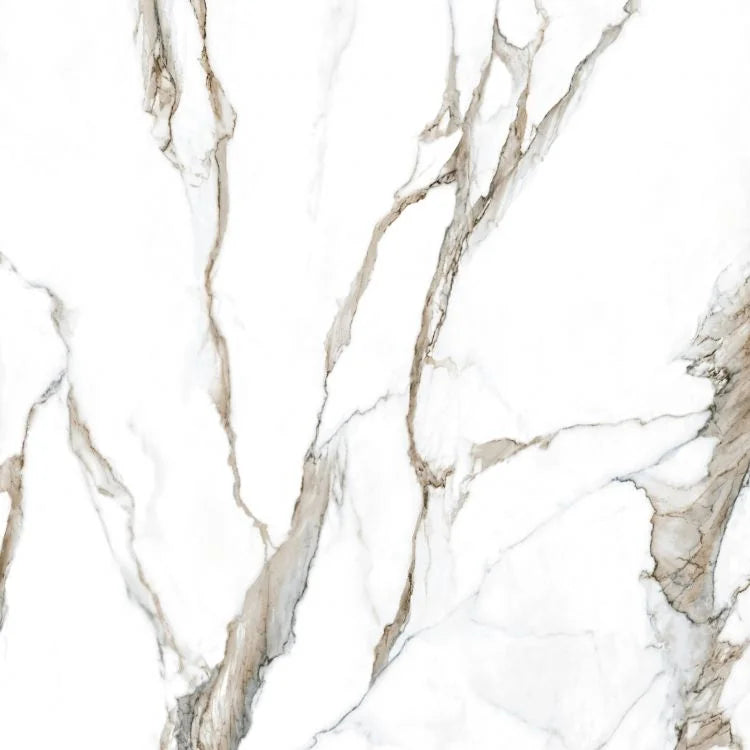 Fantasy Calacatta Topo 48x48 Polished Marble Look Porcelain Tile