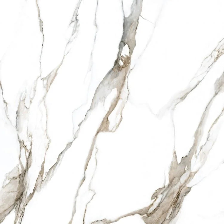 Fantasy Calacatta Topo 48x48 Polished Marble Look Porcelain Tile