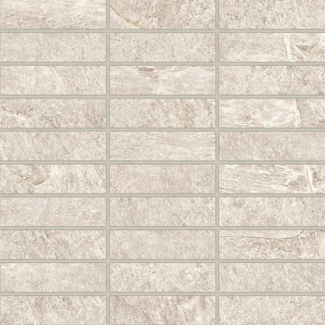 Farmhouse Living Alabaster 12x12 1x4 Straight Set Matte Porcelain Mosaic