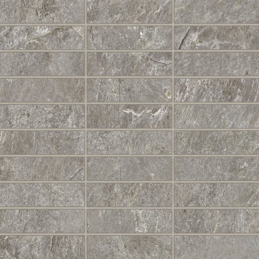 Farmhouse Living Millstone 1x4 Straight Set Matte Glass Mosaic