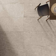 Farmhouse Living Pewter 48x24 Matte Stone Look Ceramic Field Tile