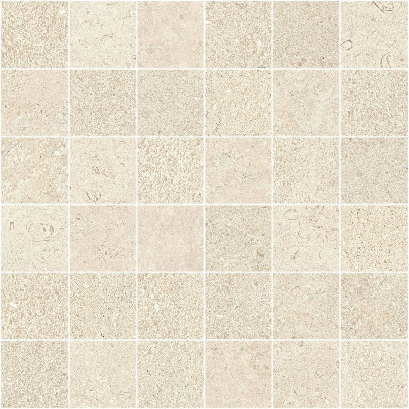Feel Cream 2x2 12x12 Sheet Porcelain Mosaic Tile